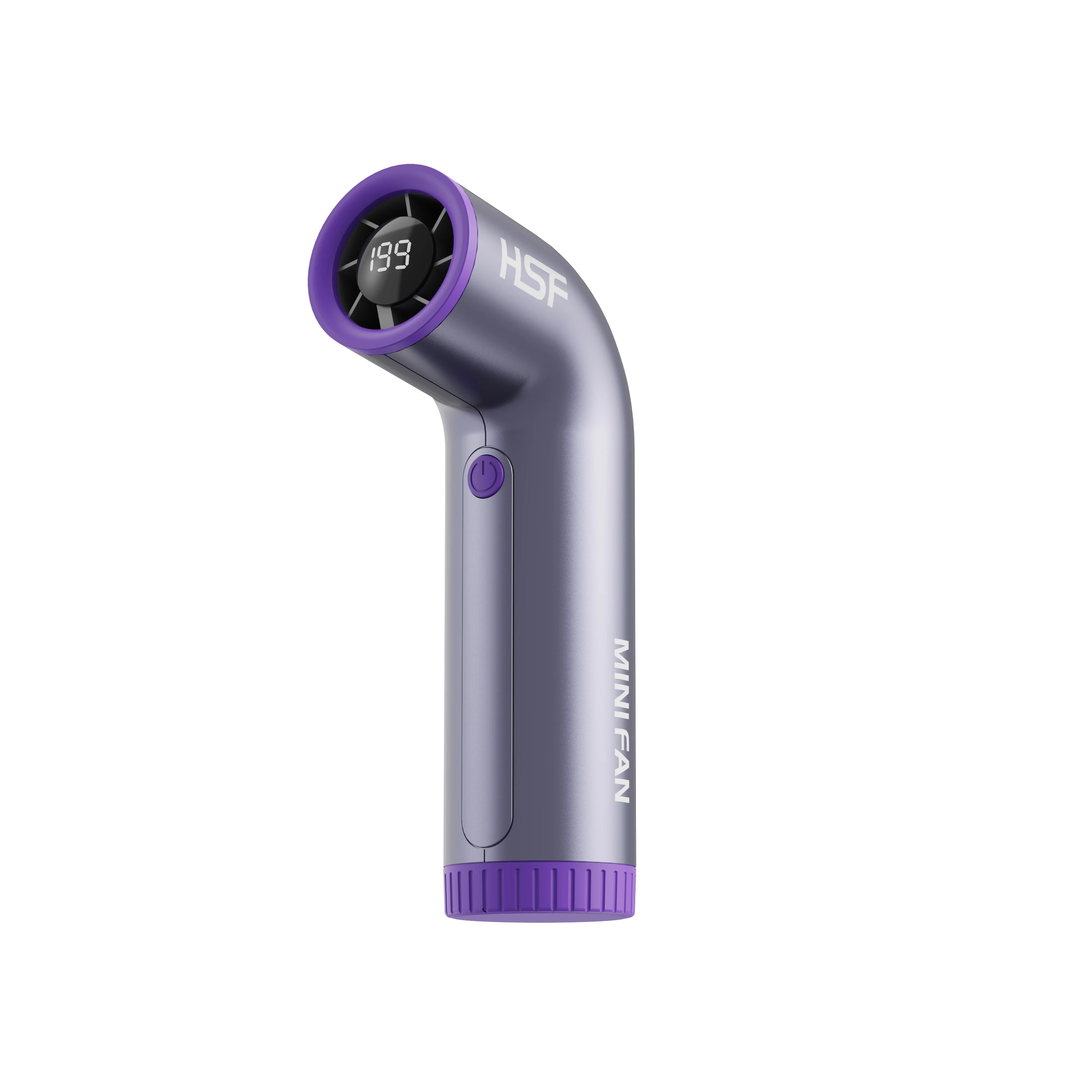 

Портативный Ручной Вентилятор 4000 мАч, 199 Скоростей, Турбо-цифровой Дисплей, Перезаряжаемый