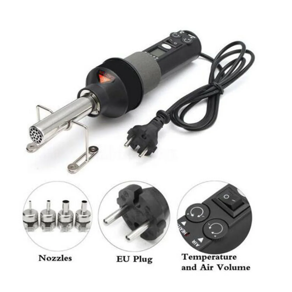 

Portable Desolder Temperature control 220V 450W 450℃ AC 220V For BGA Nozzle Hot Air Spear Industrial LCD Soldering