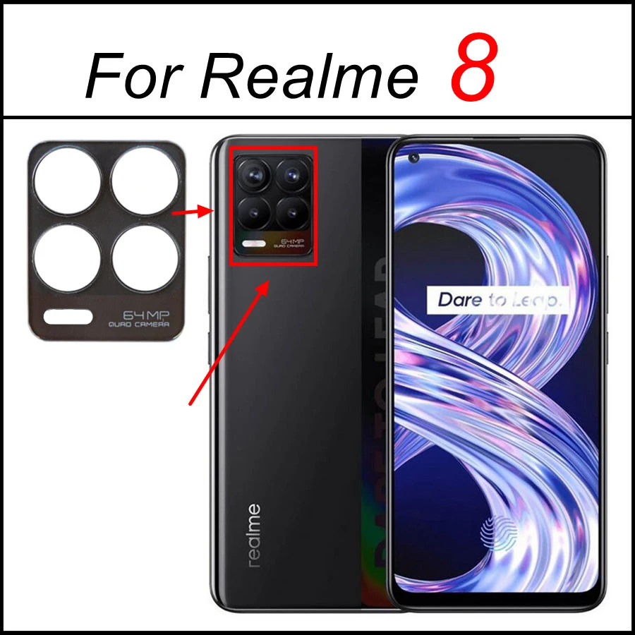 Оригинальный стеклянный объектив основной задней камеры для Realme 8/Pro/5G/8i
