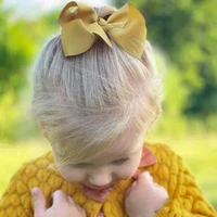 solid ribbon bow hairpin for children hair accessories match clothes baby headwear hair clip ribbon bowknot clip denmark hairbow