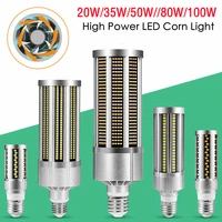 high power e27 led bulb whole body metal high brightness 110v 220v corn lamp 15w 20w 35w 50w 100w warehouse commercial lightings
