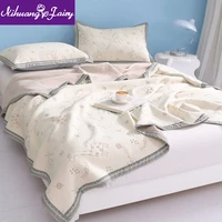 summer three layer yarn towel blanket dormitory student blanket office lunch break air conditioning blanket thin quilt
