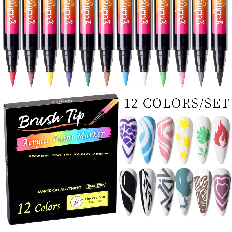 Waterproof Drawing Painting Liner Brush Diy Nail Arts Kit Ac