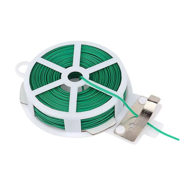 

Twist Tie Kitchen Bag Gardening Plant Green Twist Tie Wire Roll With Wire Cutter 20/30/50/100M