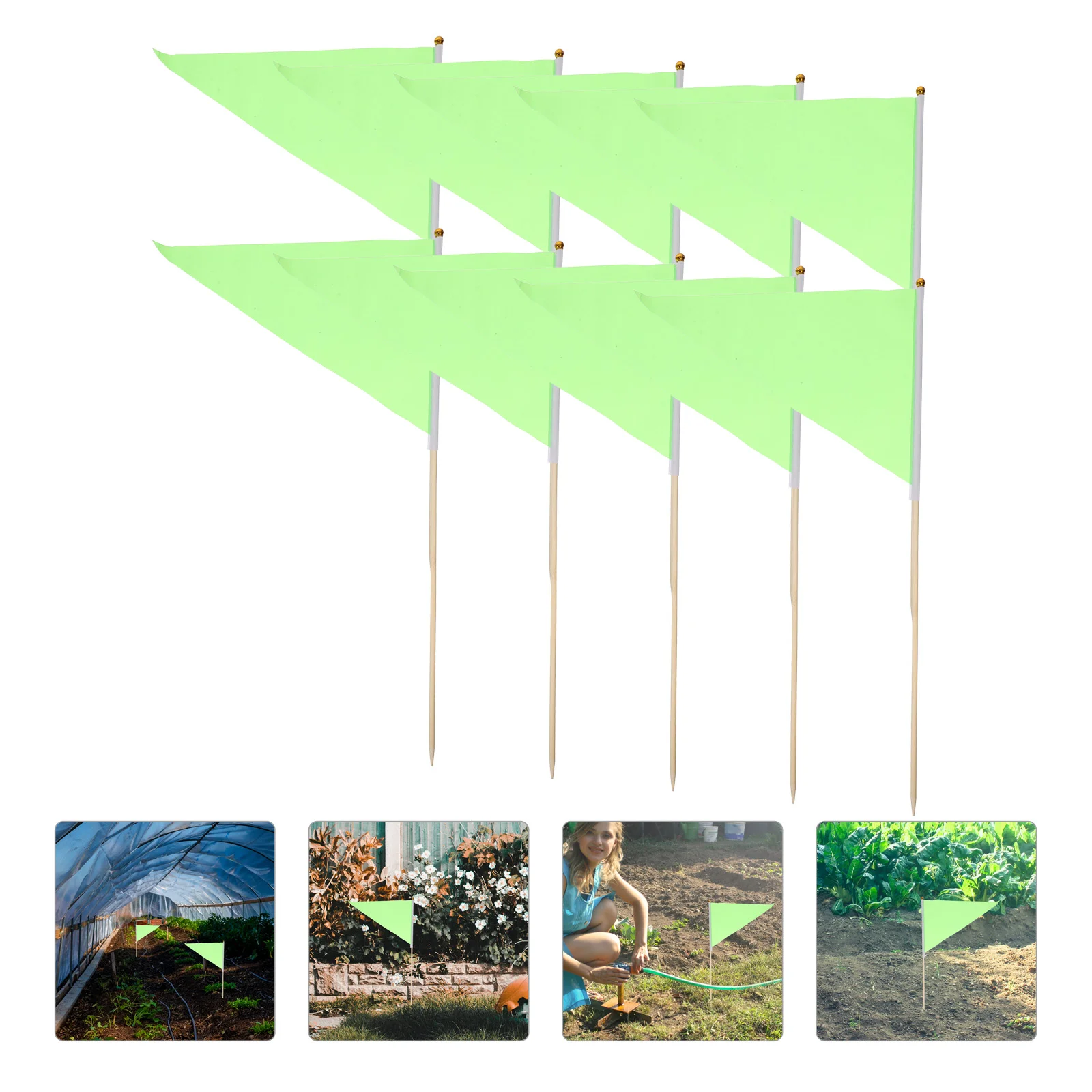 

10 Pcs Lawn Marking Flags Banner Flags Yard Marker Flags Mini Small Marker Flags Bamboo Dog Training Yard Flags Locate Flags
