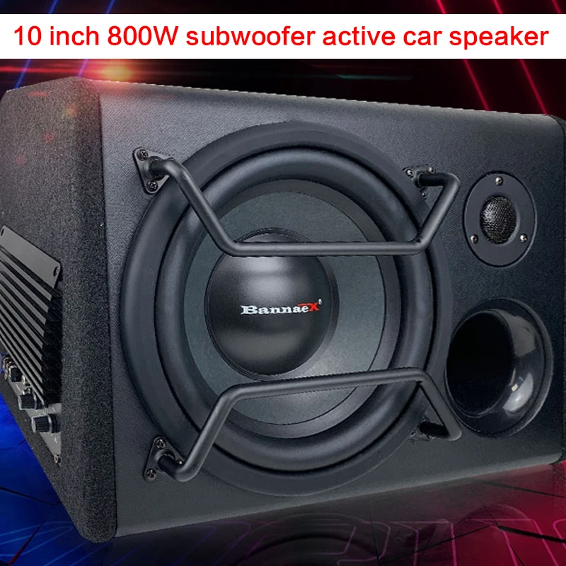 

10 Inch Super Subwoofer with Tweeter Car Audio Fever DIY Car Truck 12V 24V High Power 800W Speaker Active Speaker Modification