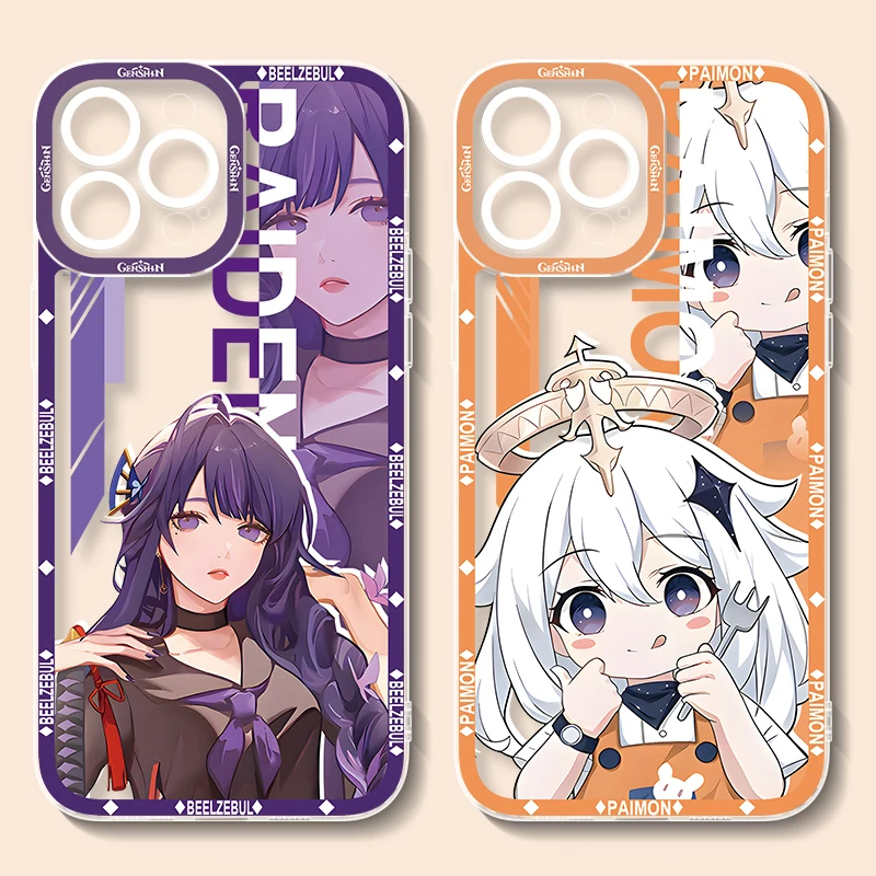 

Cartoon Genshin Impact Case for Xiaomi Redmi Note 12 11 Pro Plus 11S 10S 9S 10 8 7 6 9 Pro Max 10C K60 K60E Clear Soft TPU Cover