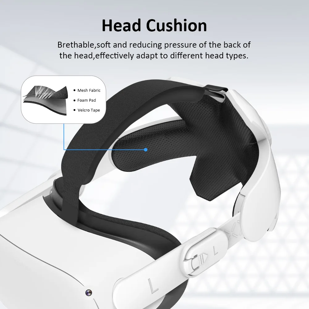 Upgrade Elite Strap For Oculus Quest 2 VR Headset Adjustable Comfortable Soft Halo Strap For Meta Oculus Quest 2 Accessories