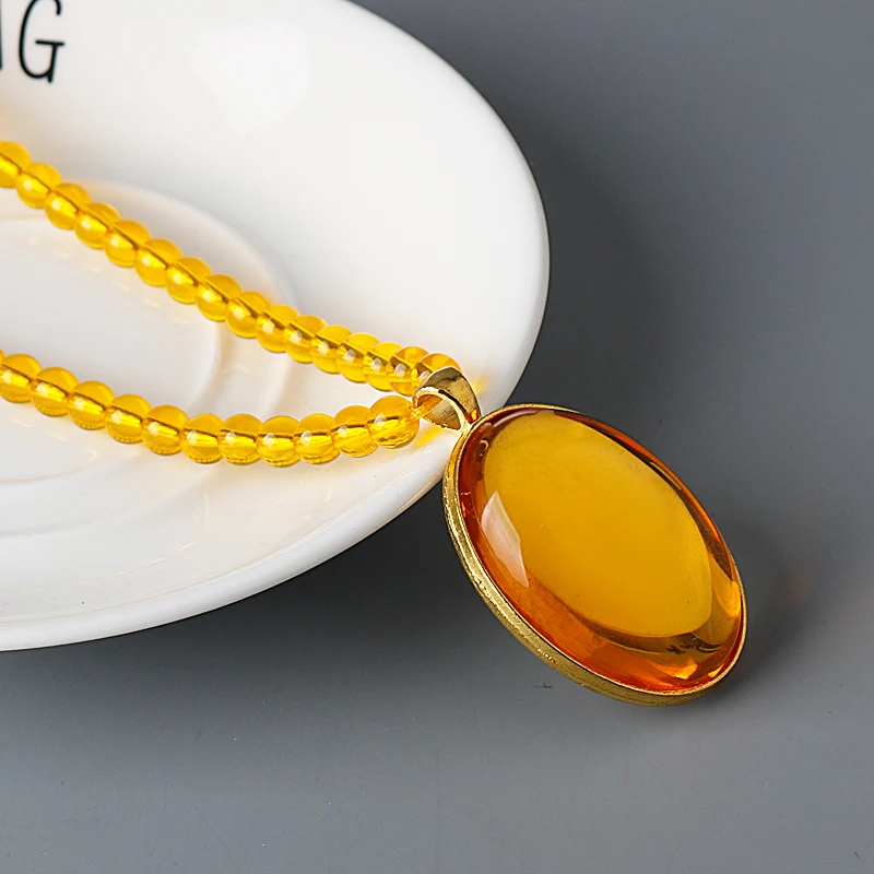 

Anime Accessories Neck Pendants Love イノウエ ちゃんとアリス Chain Aesthetic Collier Grunge Choker Beads Necklace Stainless Steel Jewelry