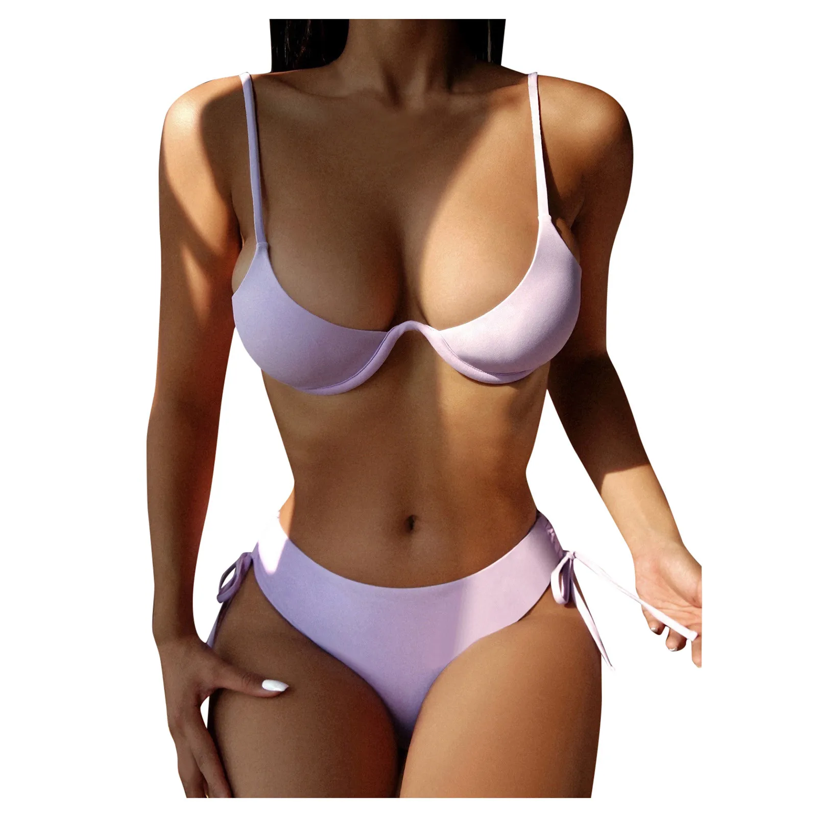 

Split Drawstring High Waist Women's Bikini Swimsuit Swimwears Tankinis Set Swimwears Tankinis Set Swimwears tankinis Beachwear