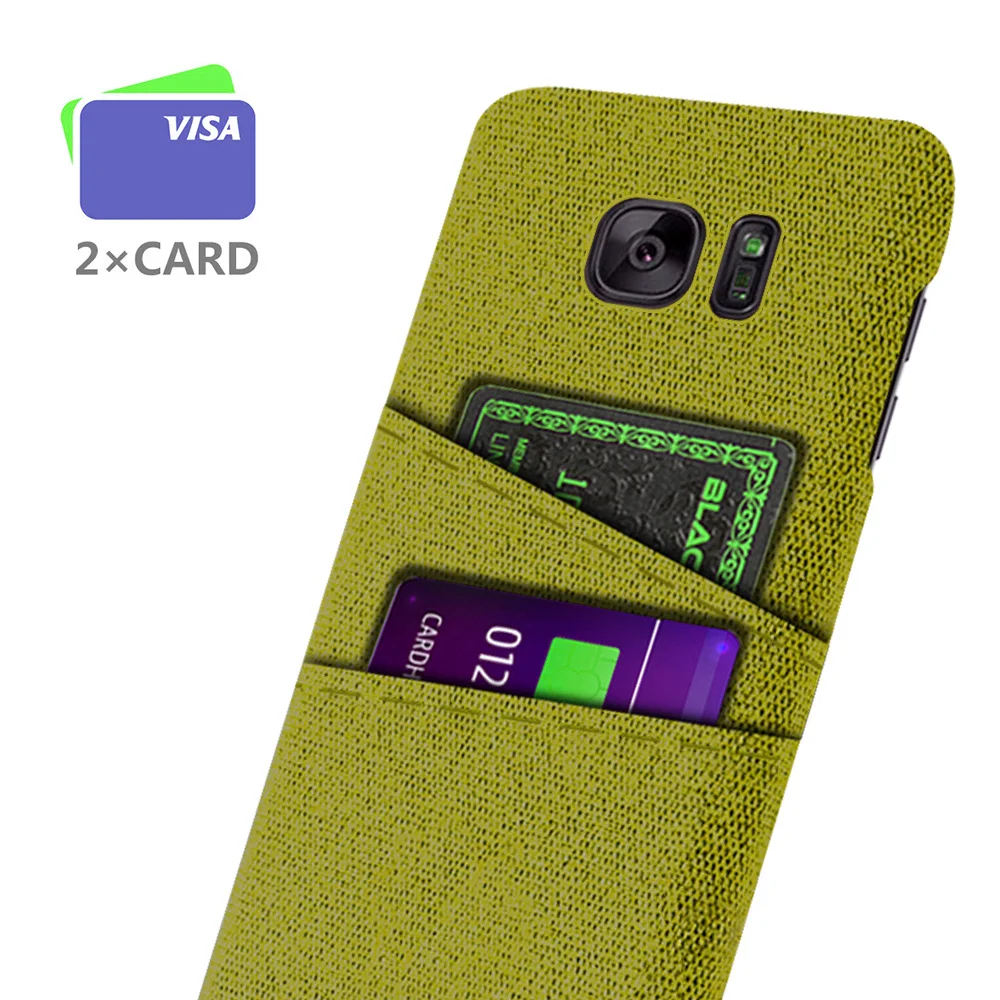

For Samsung Galaxy S7 Case Dual Card Fabric Cloth Luxury Business Cover for Samsung Galaxy S7 GalaxyS7 SM-G930F Coque Capa funda