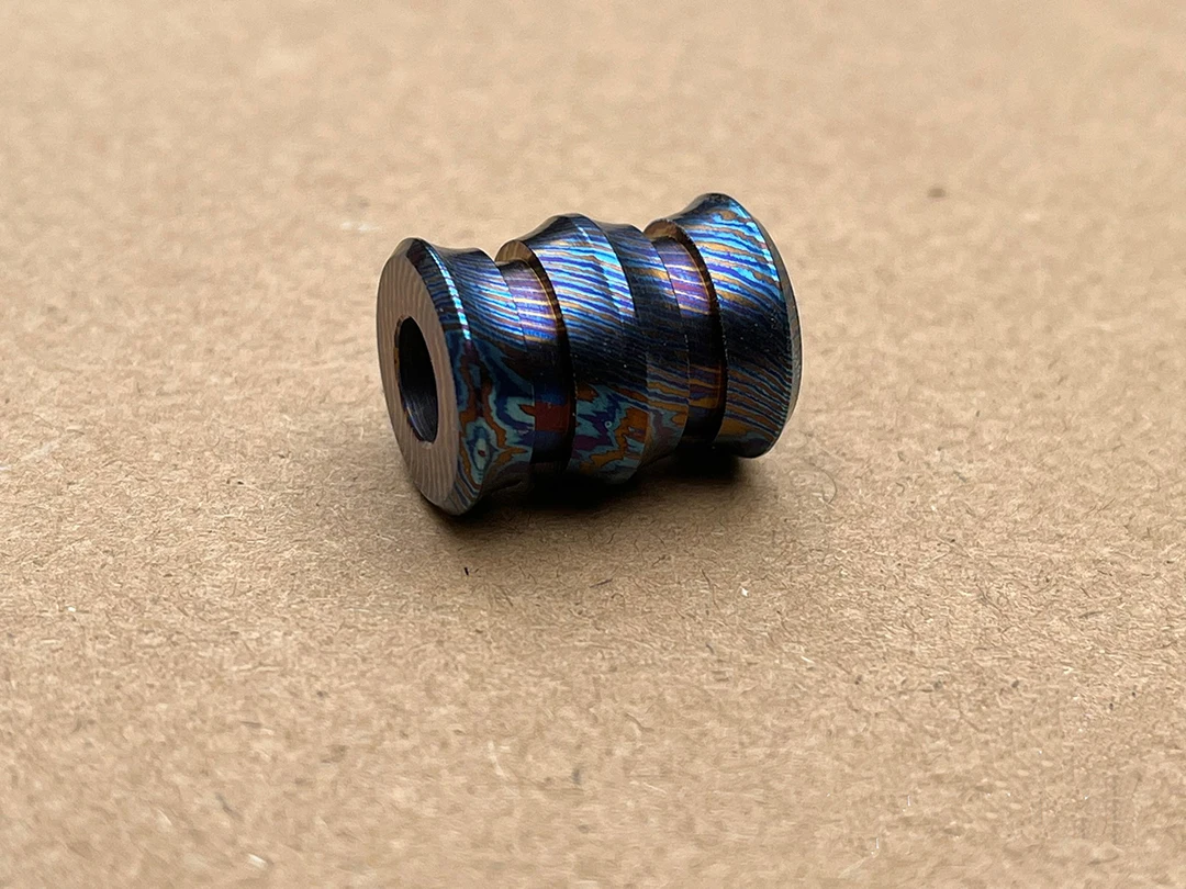 Титановый дамасский нож Mack Walker сделай сам бусины подвеска для ножа Timascus EDC |