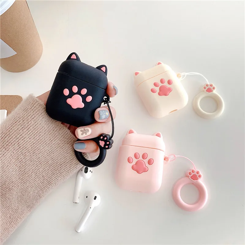 

Silicone Cute Cat Paws Case for AirPods Pro2 Airpod Pro 1 2 3 Bluetooth Earbuds Charging Box Protective Earphone Case Cover