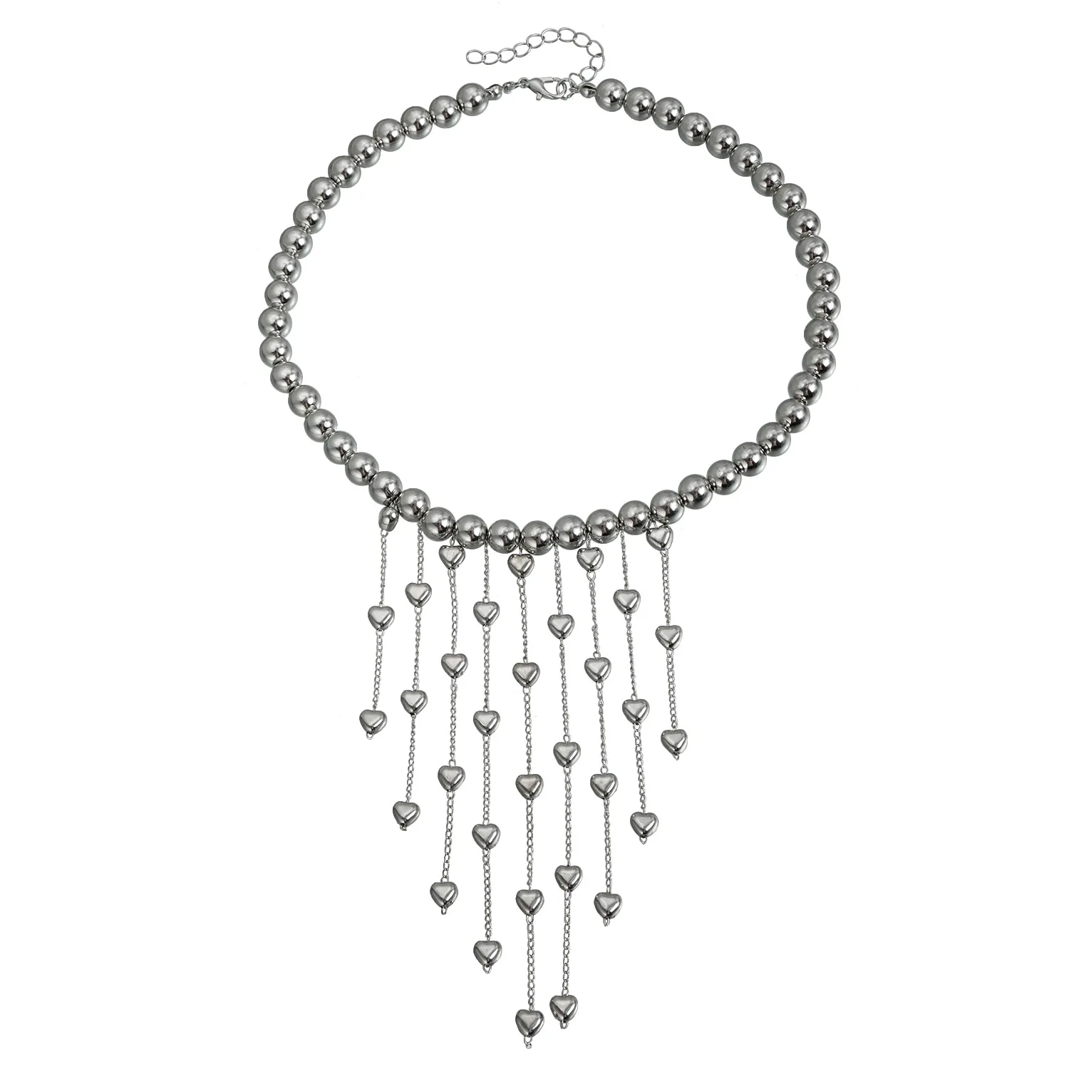 Фото Cadenas Para Mujer Y2K ожерелье с бахромой в форме сердца воротник женская цепочка позолоченная подарок лучшему другу K92851 №3