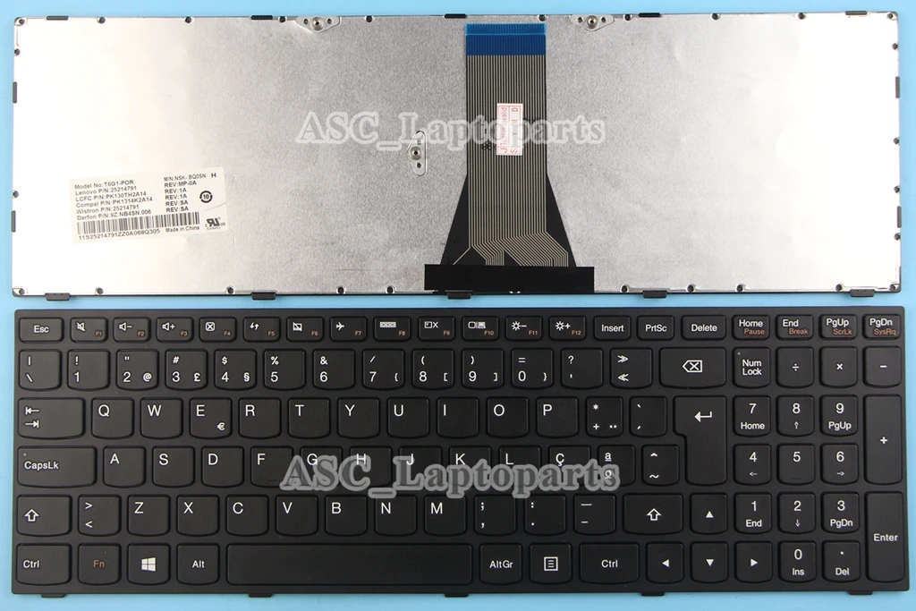 

Новая португальская Клавиатура Teclado Для Lenovo Ideapad 305-15IHW 305-15IBD 305-15IBY 305-15ABM черная рамка