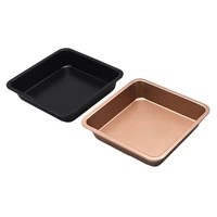 hot 2pcs non stick rectangle cake baking pan carbon steel tray pie pizza bread cake mold bakeware tools
