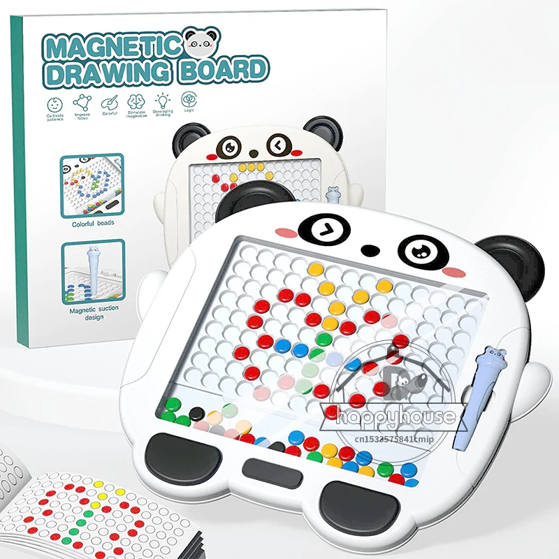 

Магнитная доска для рисования для детей, большая магнитная доска с магнитными бусинами, развивающие игрушки Монтессори для мальчиков и девочек