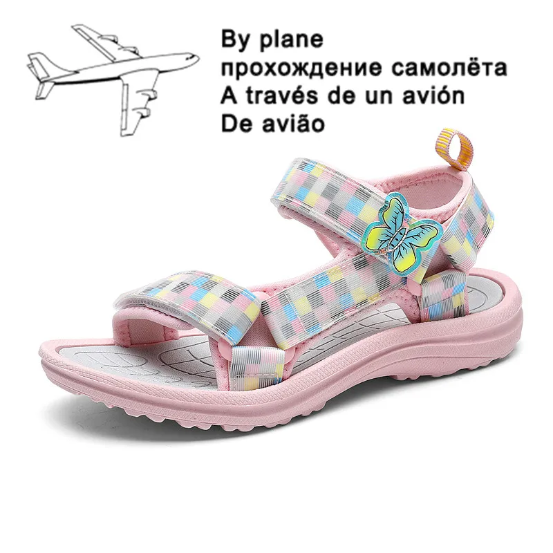 

2022 Crystal Girls Shoes Elsa Aurora Glitter Sandals Butterfly Cinderella Belle Sofia Rapunzel Shoes Birthday Gift For Kids
