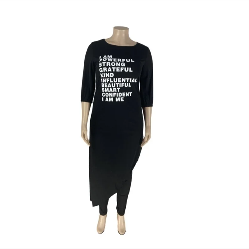 Plus Size Dress Sets 2 Piece Outfits Women Clothes Wholesale o Neck Loose Top Long Style Leggings Tracksuit o 3xl 4xl 5xl 6xl