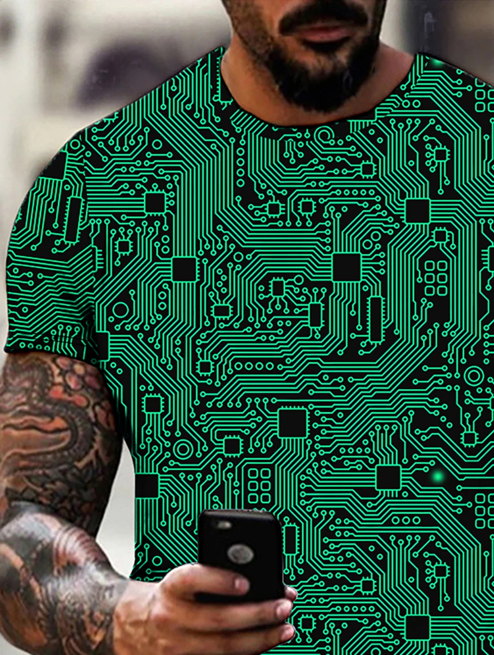 Футболка мужская с круглым вырезом и коротким рукавом Спортивная тенниска для