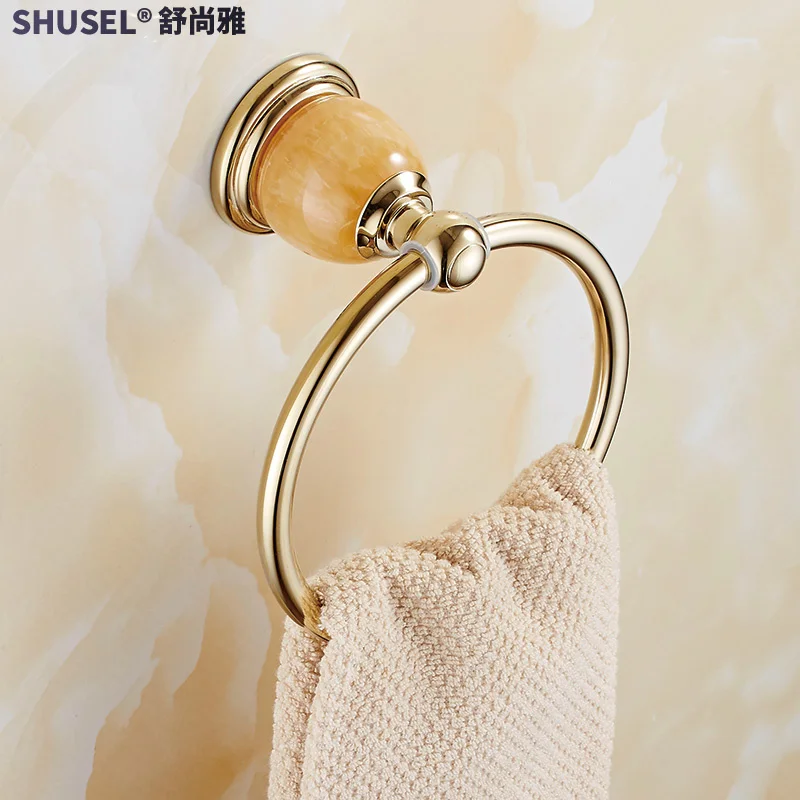 

Rack Golden Bath Hanging Antique Toilet Bathroom Towel Rod Ring