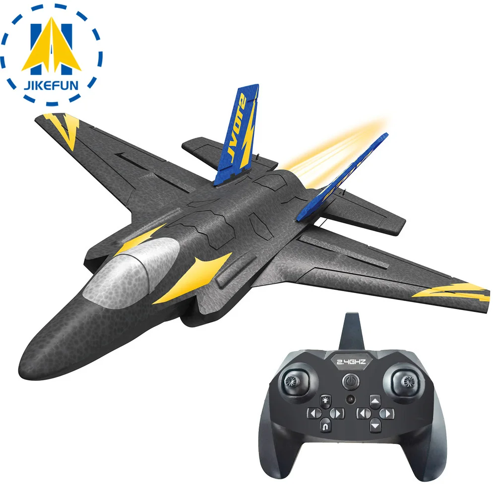 Радиоуправляемый самолет JIKEFUN KF605 F35, 4-канальный 6-осевой гироскоп, модель самолета с защитой от падения, пенопластовый планер с дистанционным управлением, игрушки для мальчиков, подарок