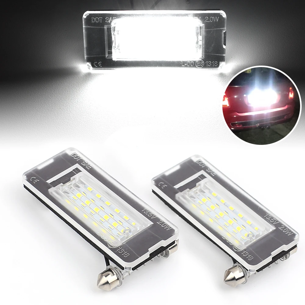 

2x For Mini Cooper MKII R56 Hatchback R57 Convertible Mini Coupe R58 Mini Roadster R59 SMD White Canbus Led License Plate Lights