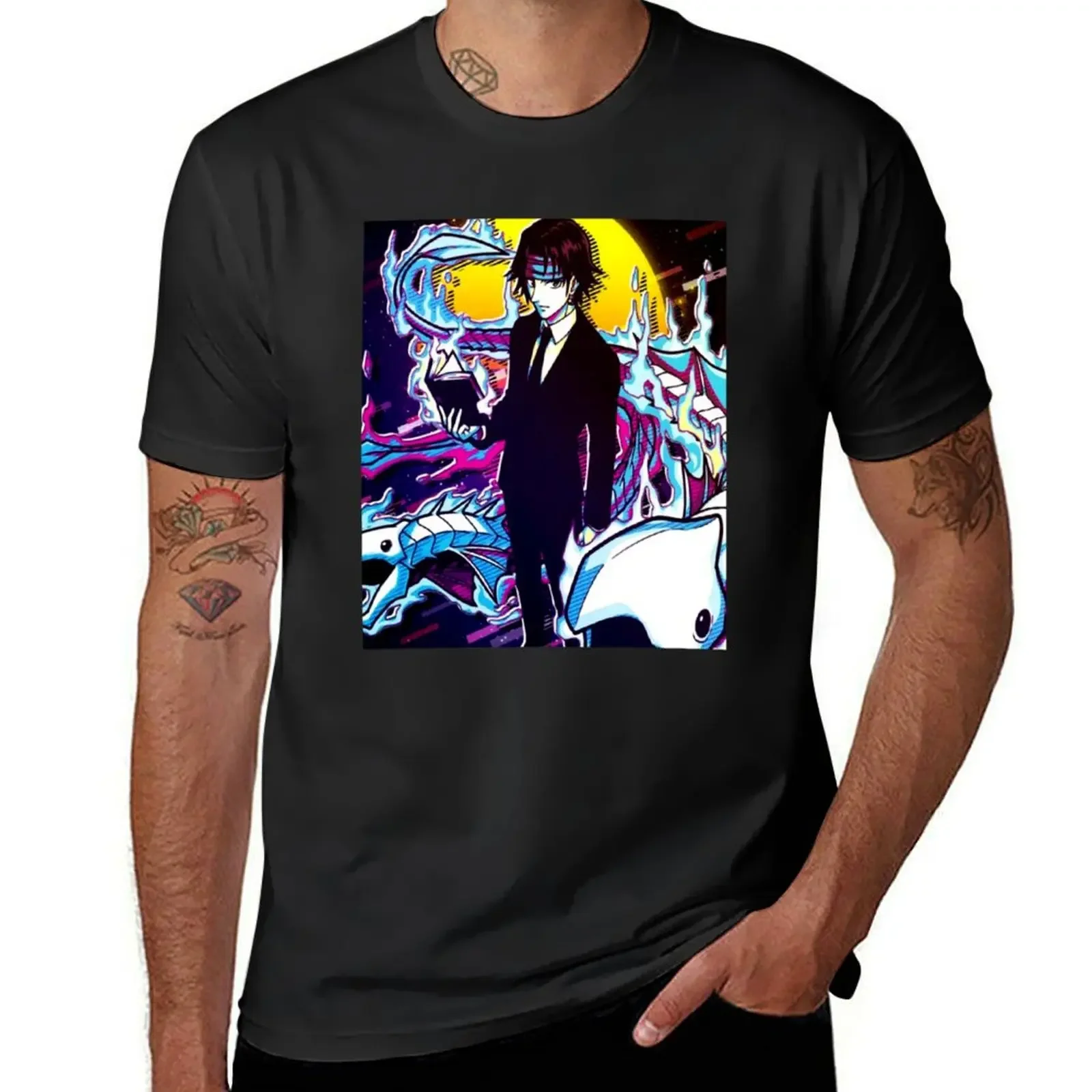 Черная блузка kuroro lucifuru простая футболка большого размера Мужская