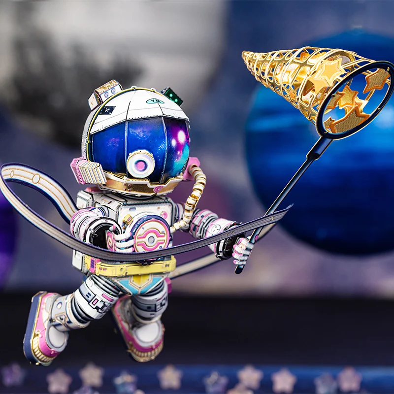

ZWYC MODEL MU 3D Metal Puzzle Spaceman Astronaut Model Kits DIY 3D Laser Cut Assemble Jigsaw Toys GIFT For Adult Children