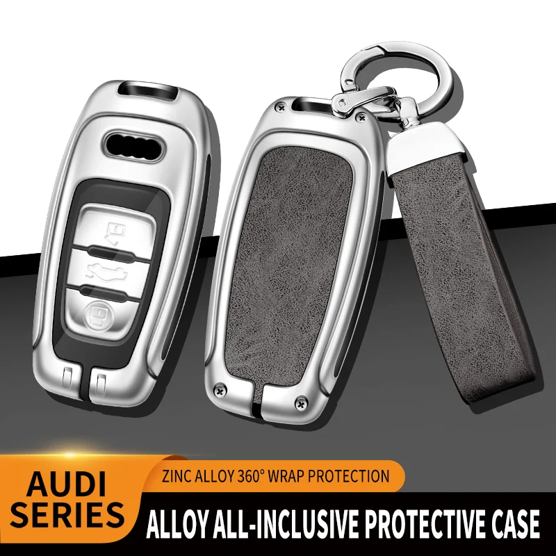 

Zinc Alloy Leather TPU Car Smart Remote Key Bag For Audi A4 A6 A1 A3 A5 A7 A8 Q3 Q5 Q7 S4 S5 S6 S7 TT Accessories