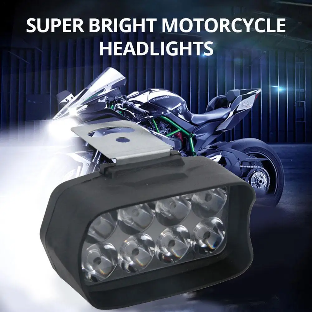 

1PC Motorcycle Headlights 8 LED 12V 12W Spotlights Super Bright Moto Fog Spot Lamp Waterproof Motorbike Auxiliary Driving Lights