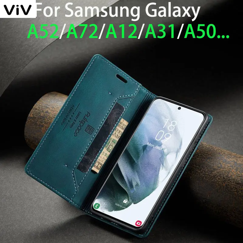 

Кожаный силиконовый чехол-бумажник для Samsung Galaxy A52 A72 A53 A33 A13 A12 A31 A41 A51 A71 A70 A50 A40 A42 A32 A22 M32 M12