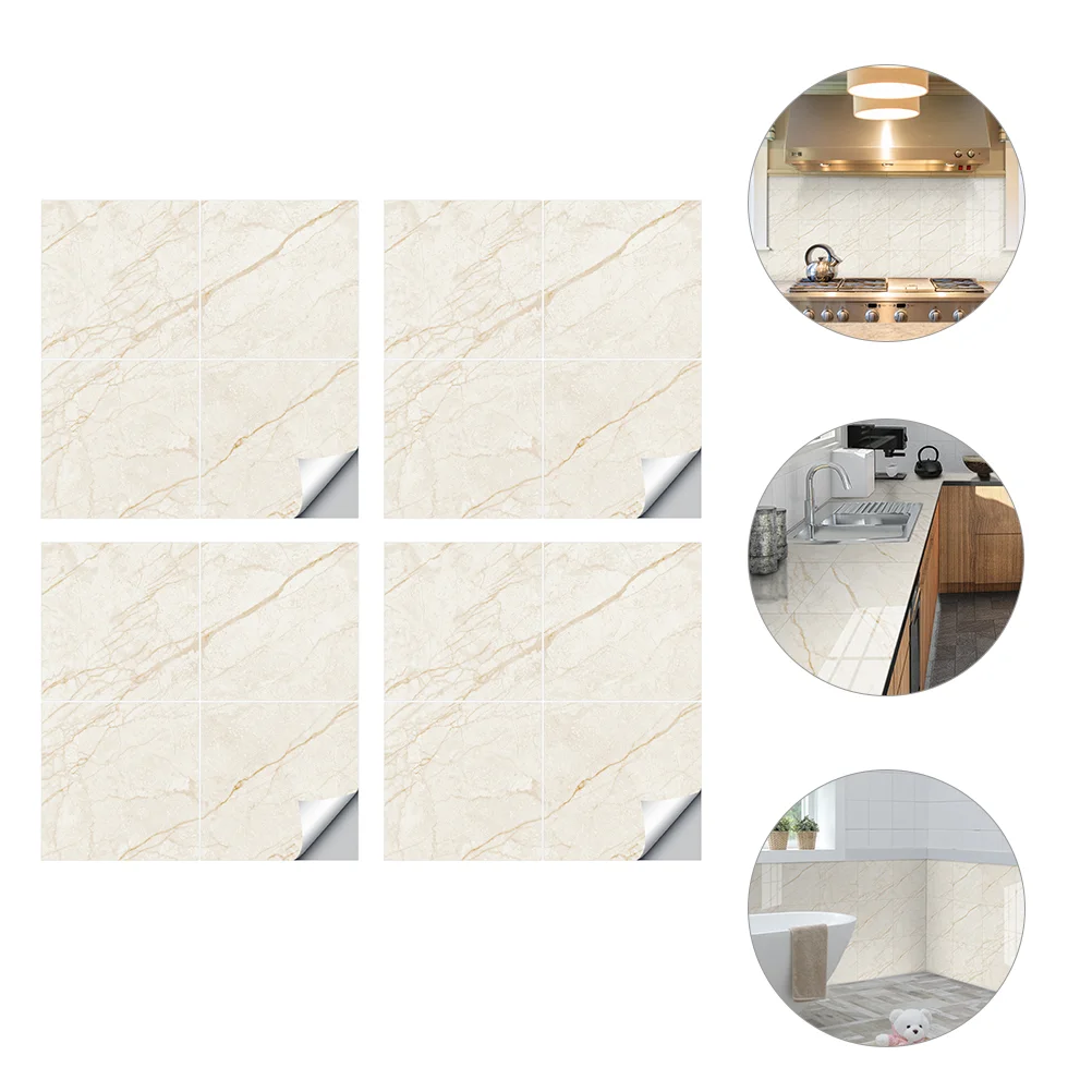 

4 Sheets Marble Wallpaper Multipurpose Self-adhesive Peel and Wall Paper Wall Decal Wall Sticker