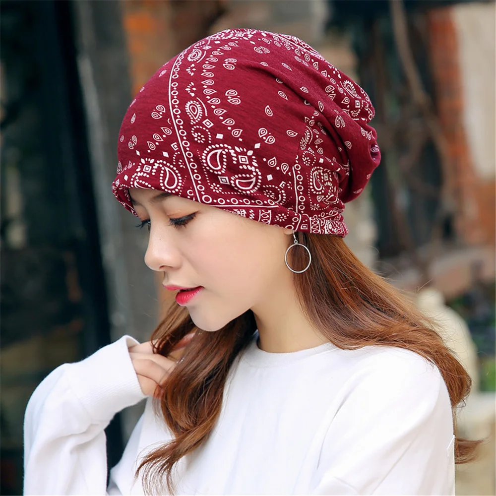 

High Quality Women Beanies Caps Spring Women Beanie Hat For Women Caps 2 Way To Wear Bonnet Festival Gifts