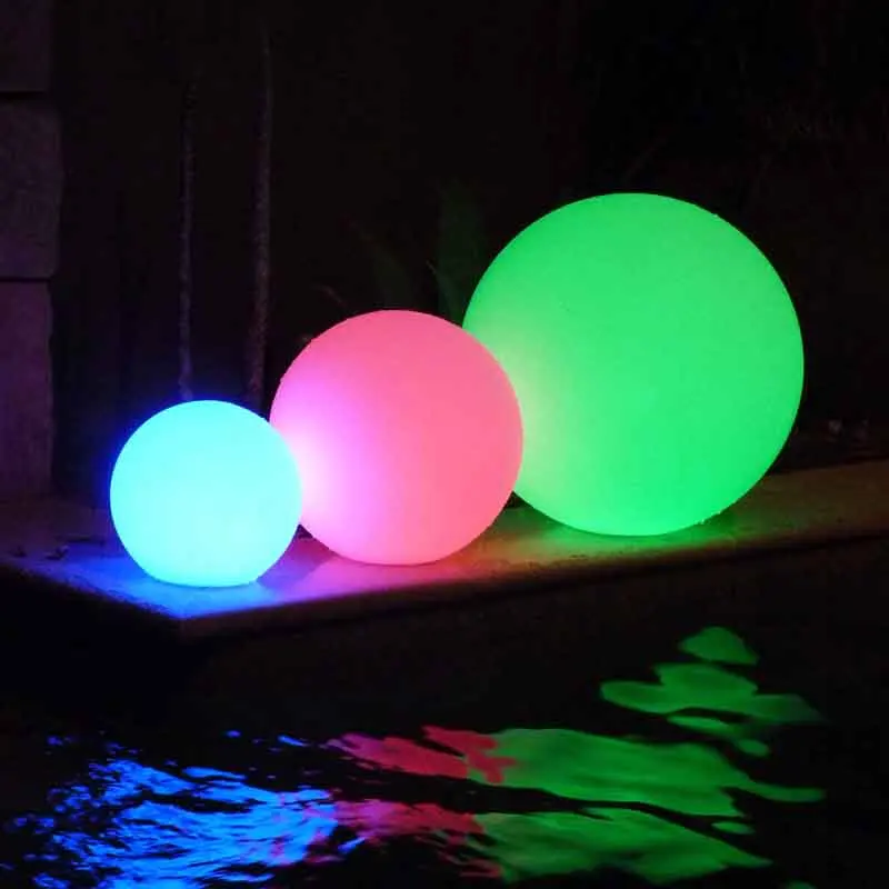 35CM LED Solar Ball Outdoor Waterproof Floating Light Garden Garden Lawn Decoration Light Swimming Pool Color Snow Globe