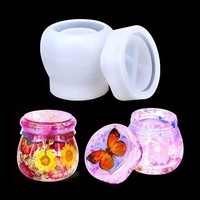 silicone jar mold resin jar mold with lid pudding jar epoxy resin casting mold for diy storage bottle candy container