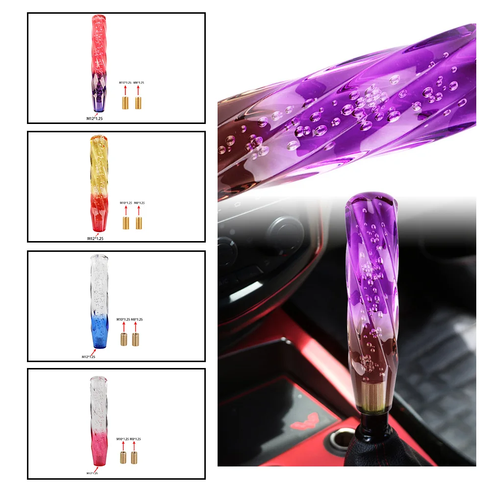 

25cm Personalized Car Manual Transmission Shift Knob Gear Shifter Head Shift Knob Stick Crystal Transparent Bubble Gear Shifter