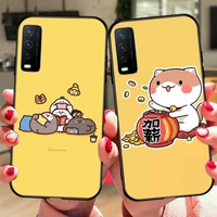 cute funny cartoon cat phone case for vivo y20 y30 y50 y53 y52 y31 y70s y12 y11 y53 y18 y19 y15 y12 y51 y85 y97 case