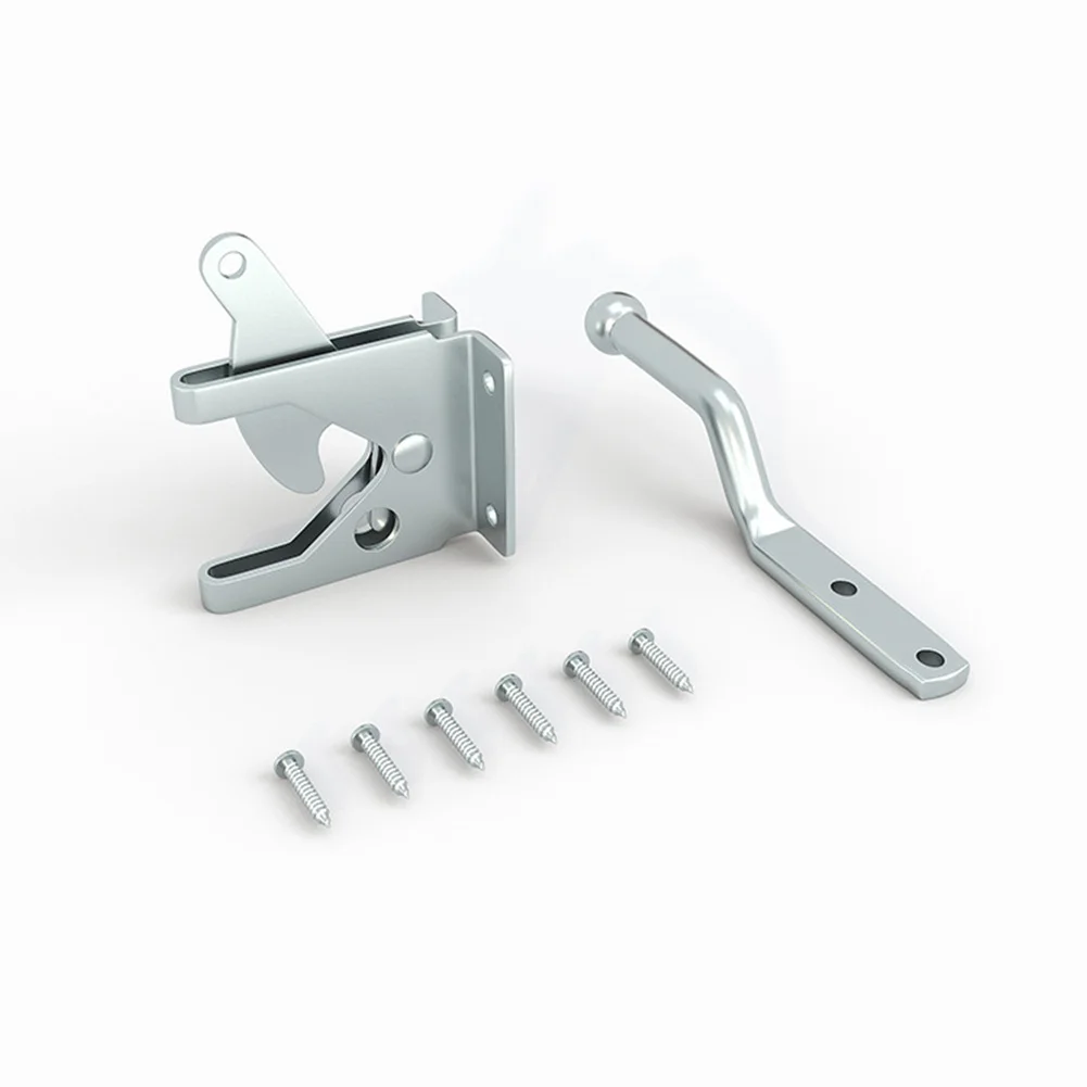 

Fence Automatic Door Lock Galvanized Fence Door Hinge Furniture Accessories Small Silver Household Decoration Strong Security