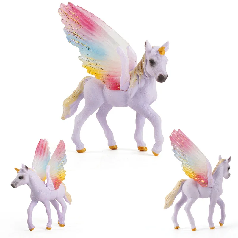 

Simulation Animal Model Pegasus Unicorn Fairy Horse PVC Animals Action Figures Toys Gifts