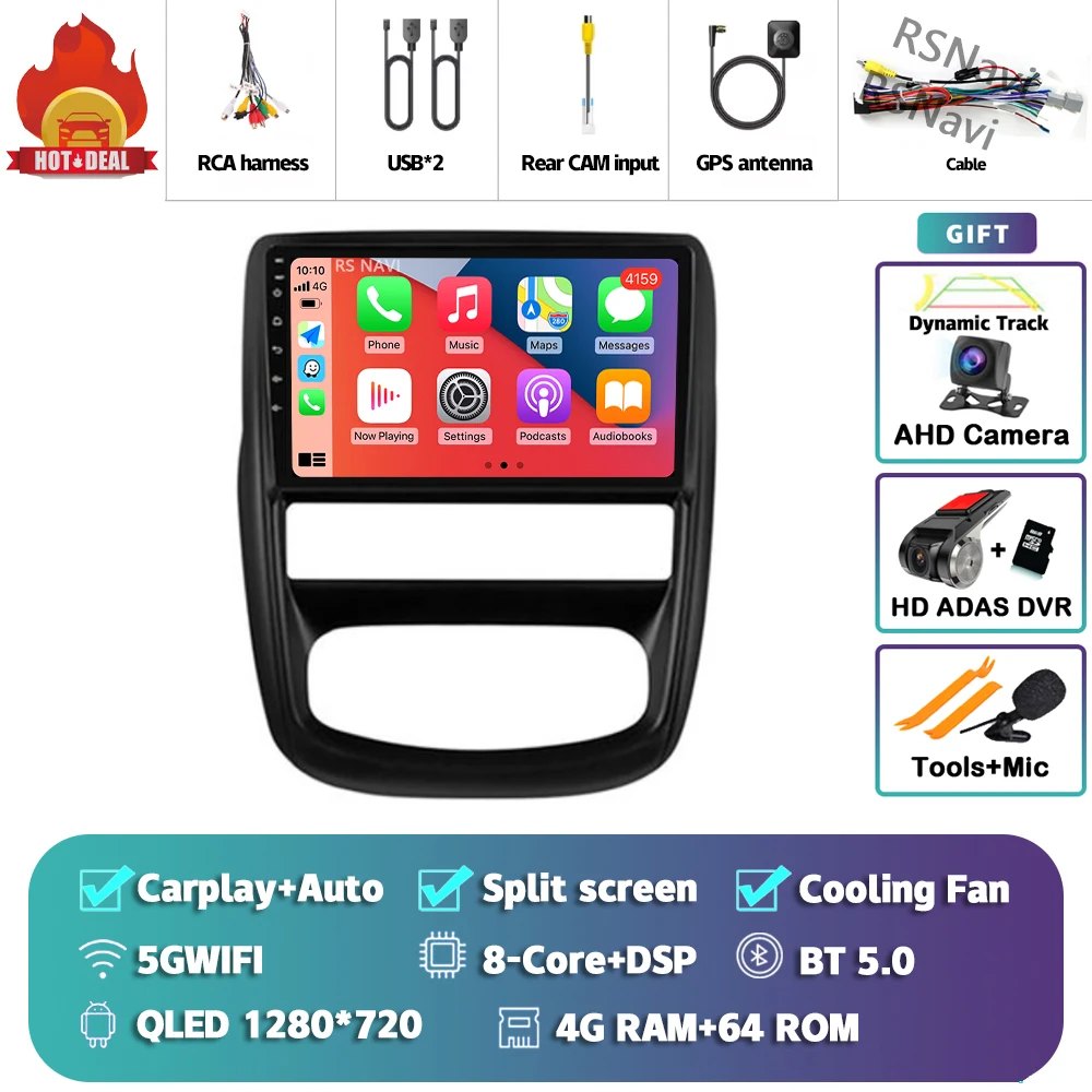 

Android 14 Carplay Авто Радио для Renault Duster 1 2010 2011 2012-2015 Мультимедийный GPS-плеер Стерео головное устройство Беспроводной DSP