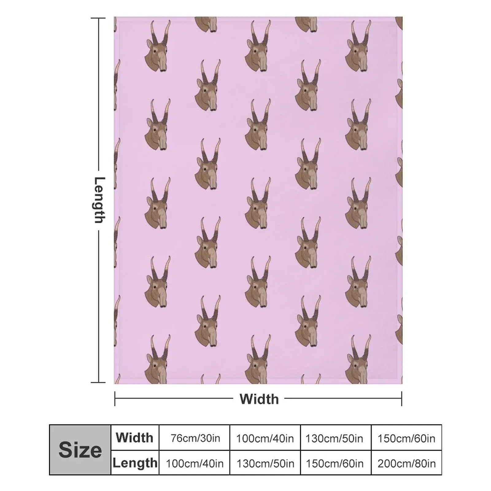 Одеяло с головой антилопы Saiga персонализированный подарок мягкие одеяла для