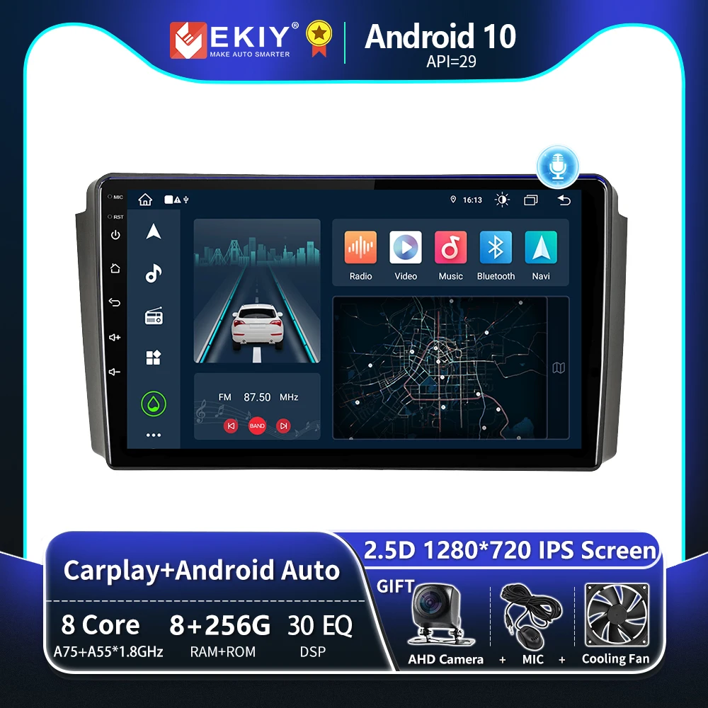 Фото Автомобильное радио EKIY T8 8G 256G для SsangYong Rexton 2001-2007 Android авто стерео Мультимедиа