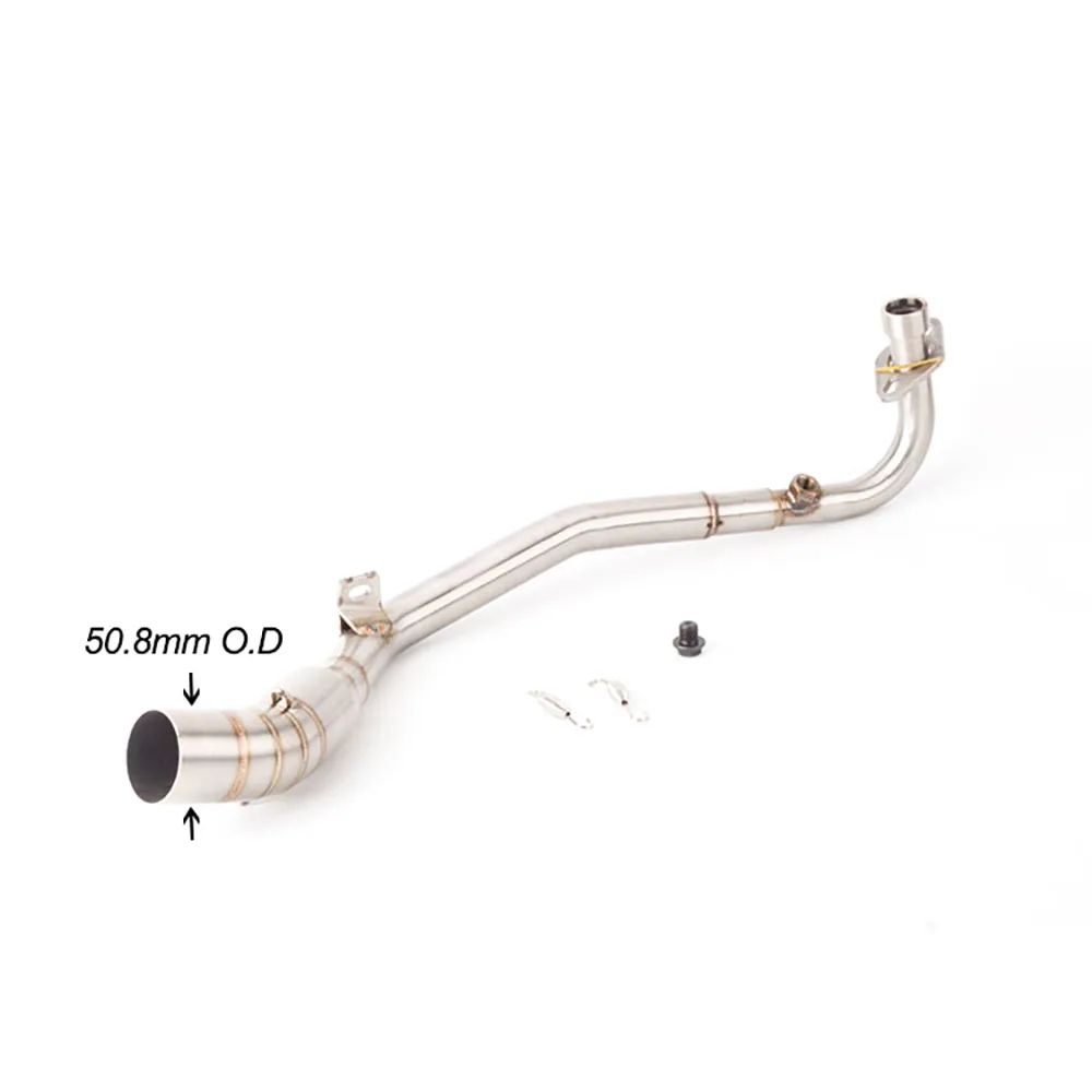 

51 мм мотоциклетная полная выхлопная система для KAWASAKI Z125 Z 125 глушитель Escape Moto без шнуровки Передняя средняя звеньевая труба для питбайка Модифицированная