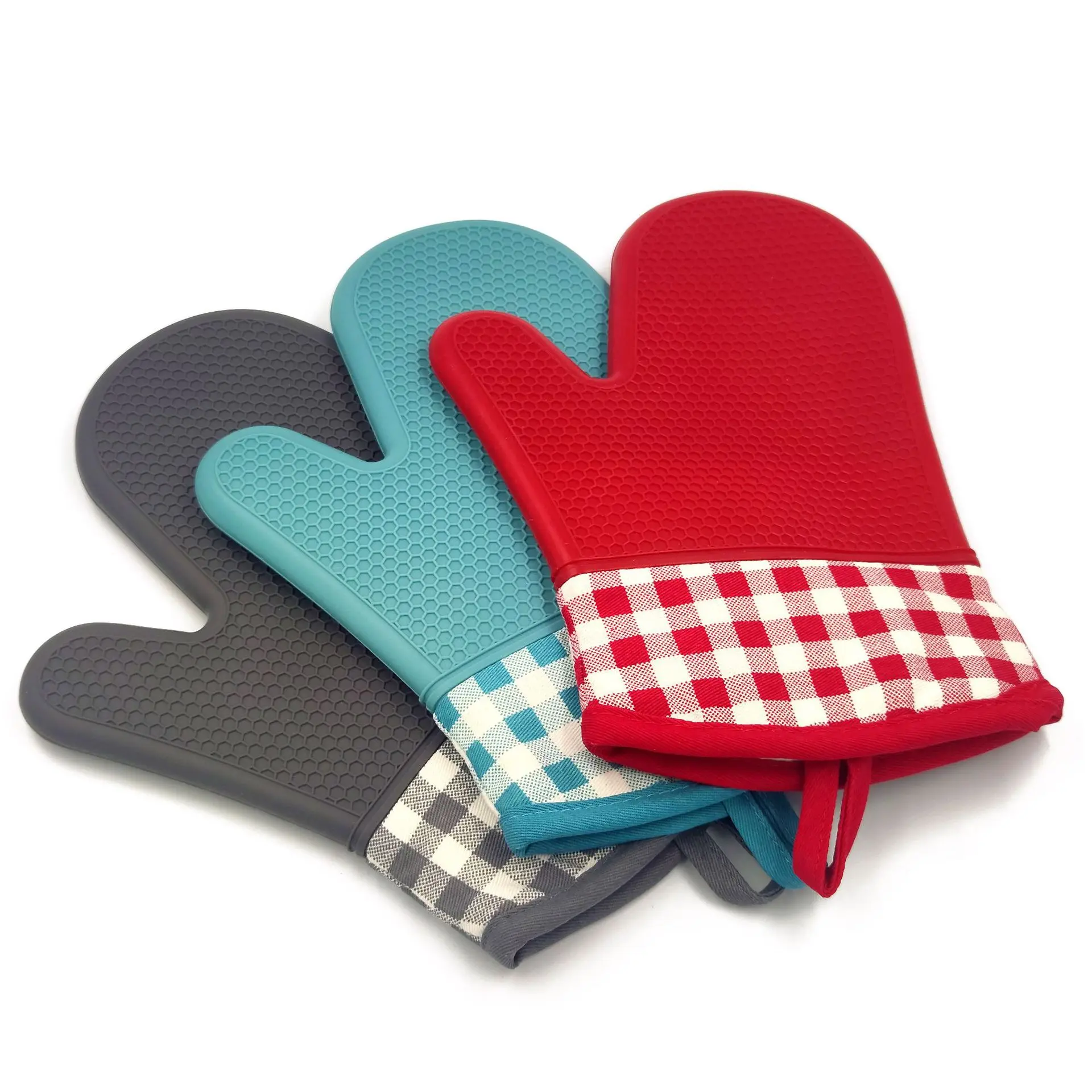 

Dot Cute Silicone Professional Oven Gloves Microwave Oven Heat Insulation Thickened High Temperature Resistant Skid Resistant