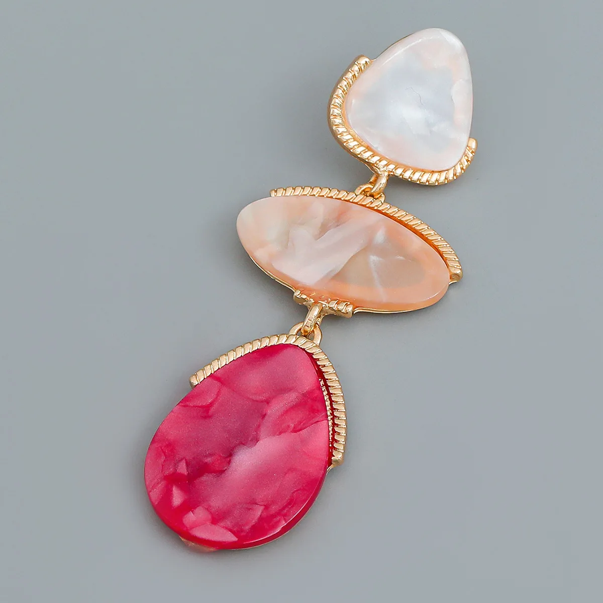 2023 New Acrylic Resin Dangle Drop Earrings for Women Fashion Multilayer Geometric Earrings Statement Jewelry Holiday Party Gift