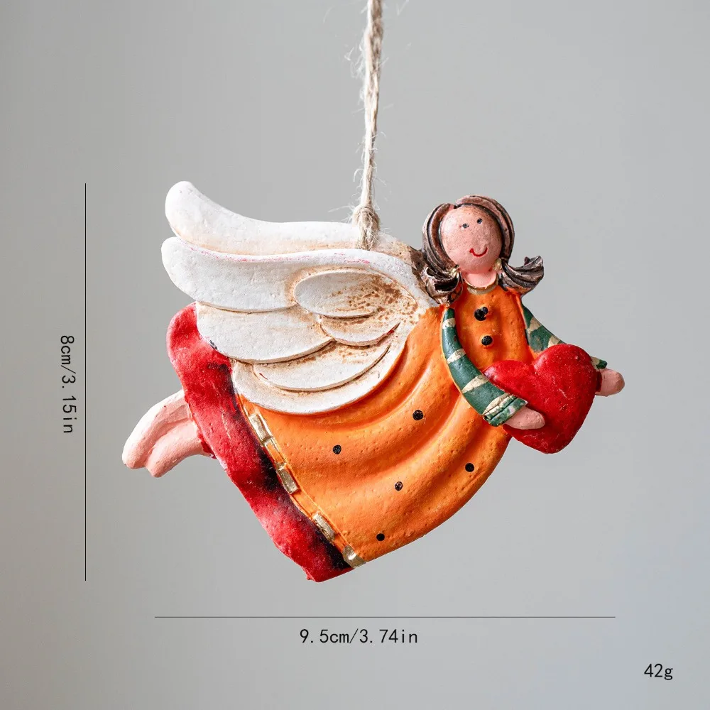 

Винтажный подвесной декор с ангелом из смолы