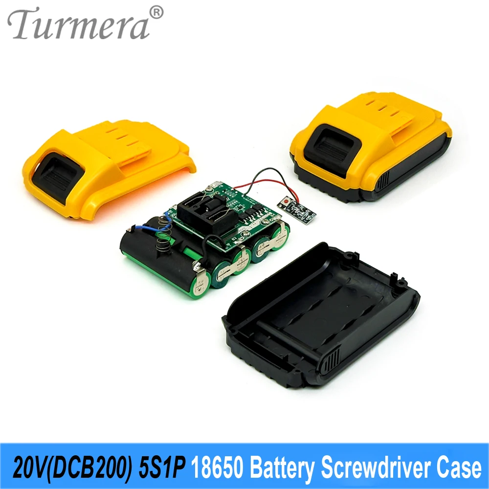 Чехол для аккумулятора отвертки Turmera 20 В Max DCB-Series 5S1P 5X 18650 с никелем 5S 50A BMS Weld замены