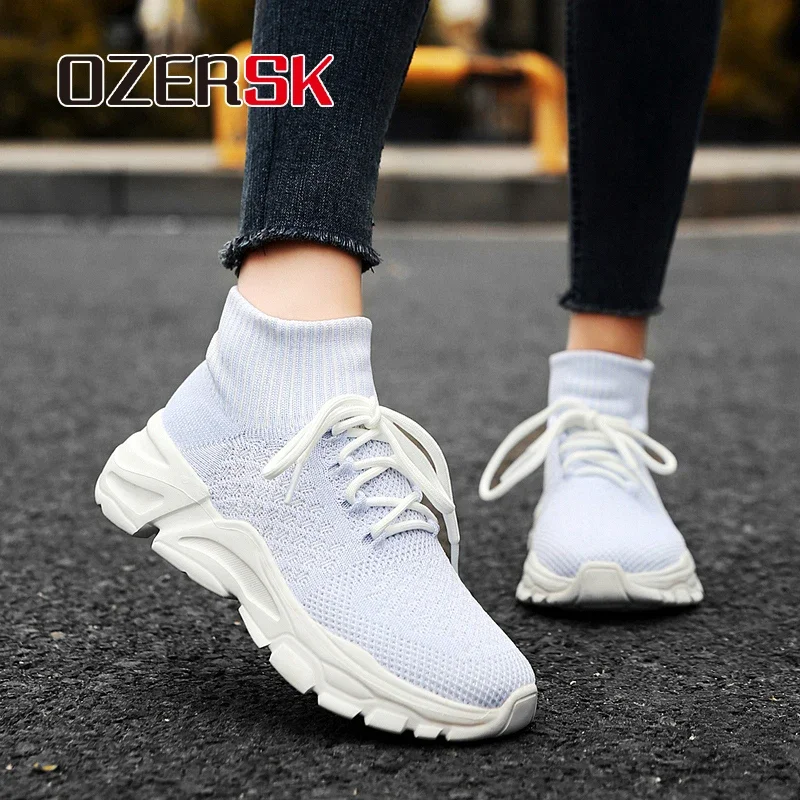 OZERSK Flyweave Mesh женские кроссовки всесезонные дышащие легкие мягкие MD подошвы