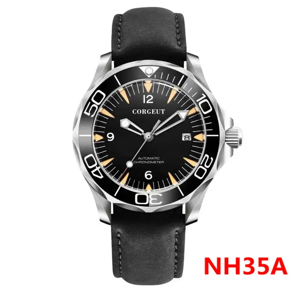 Роскошные мужские часы NH35 механические наручные сапфировые керамические